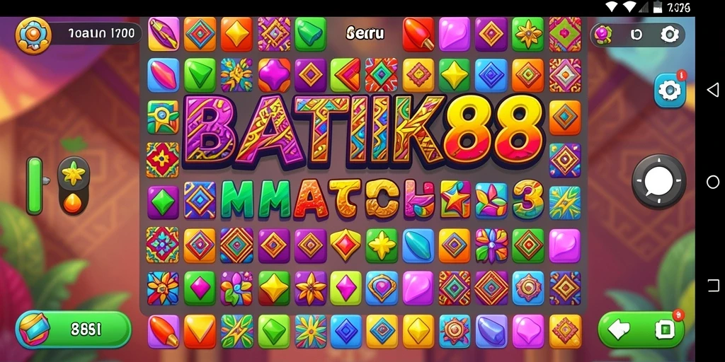 Screenshot gameplay BATIK88 dengan suasana seru dan warna-warni.