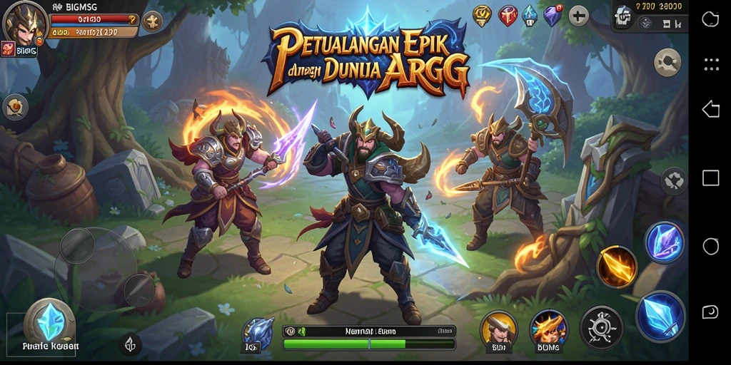 Tampilan gameplay yang mendebarkan dalam BIGMSG saat bertarung melawan boss.