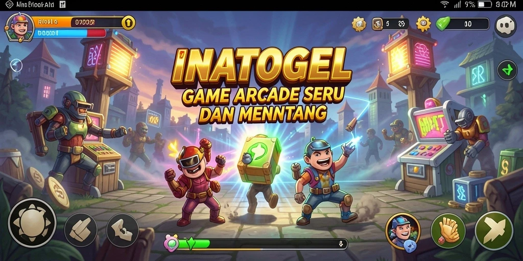 Gameplay seru INATOGEL dengan tantangan arcade yang mendebarkan.
