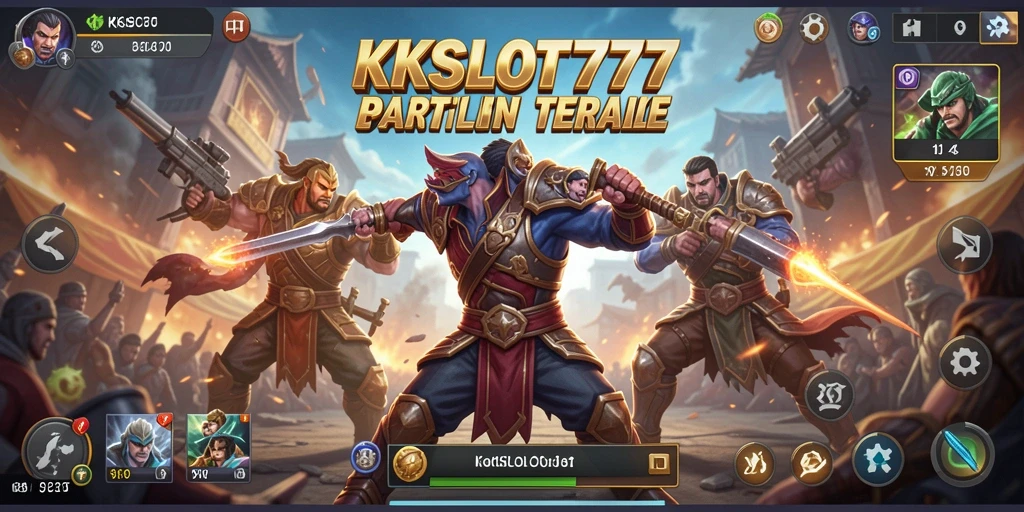 Gameplay KKSLOT777 menunjukkan aksi intens dalam pertarungan Battle Royale.