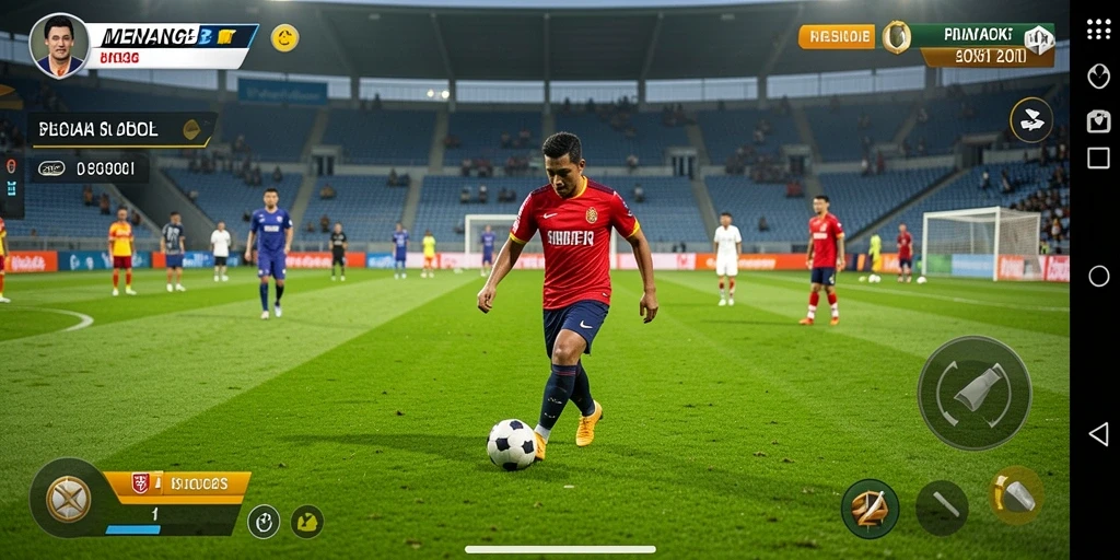 Tampak seru dari gameplay sepak bola di MENANGBET.