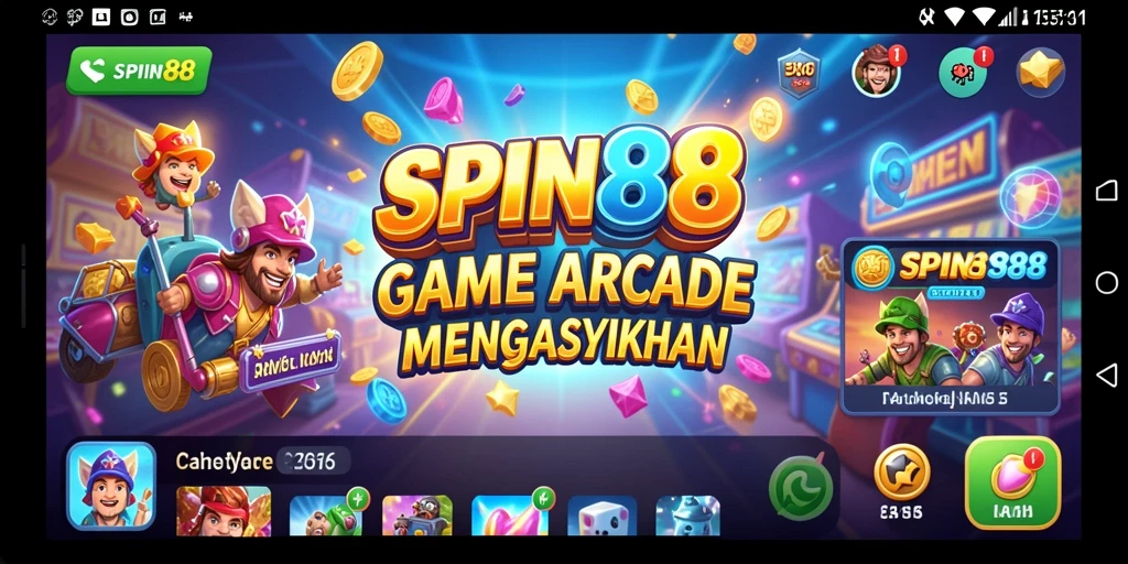 Tampilan gameplay SPIN88 yang seru dan penuh warna.