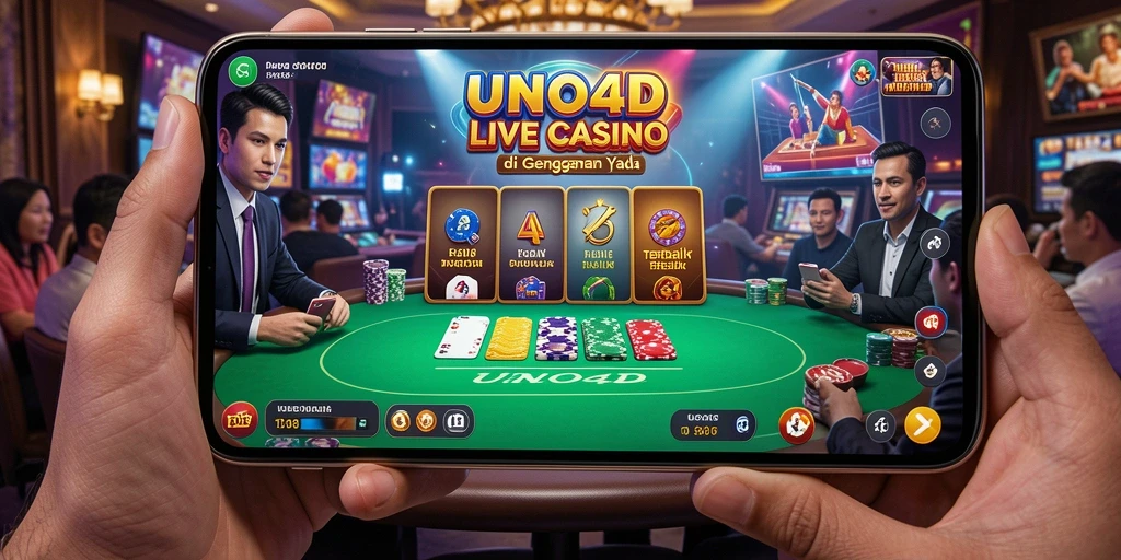 Tampilan gameplay Live Casino UNO4D yang mendebarkan dan interaktif.