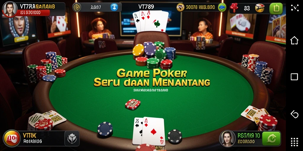 Screenshot permainan VT789 menampilkan momen seru saat bermain Poker.